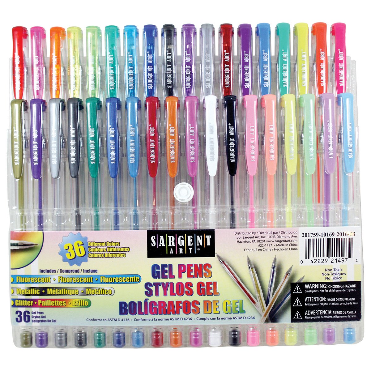 Sargent Art 22-1497 36ct Assorted Gel Pen Set