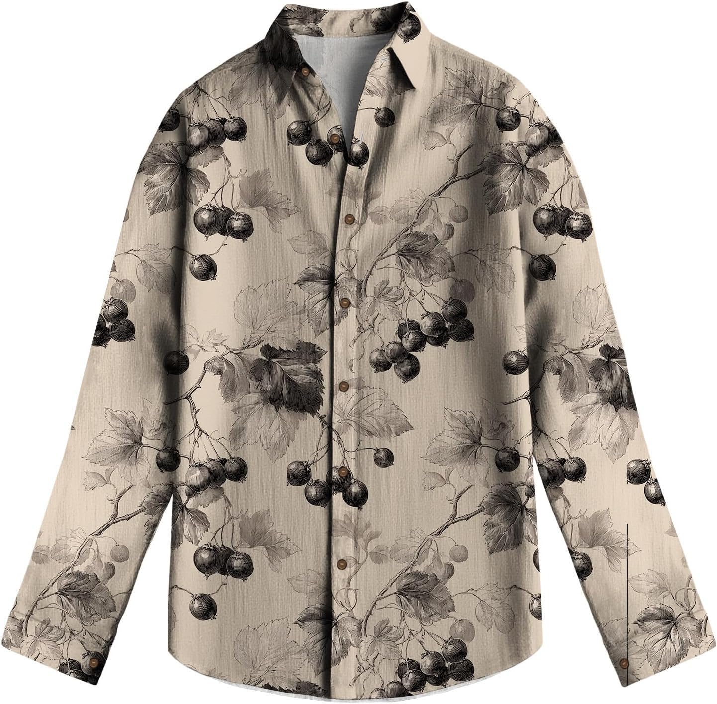 Women's Button Down Floral Shirts Long Sleeve Boho T-Shirt Flower Graphic Loose Fit Lightweight Casual Fashion Tops - Image 3