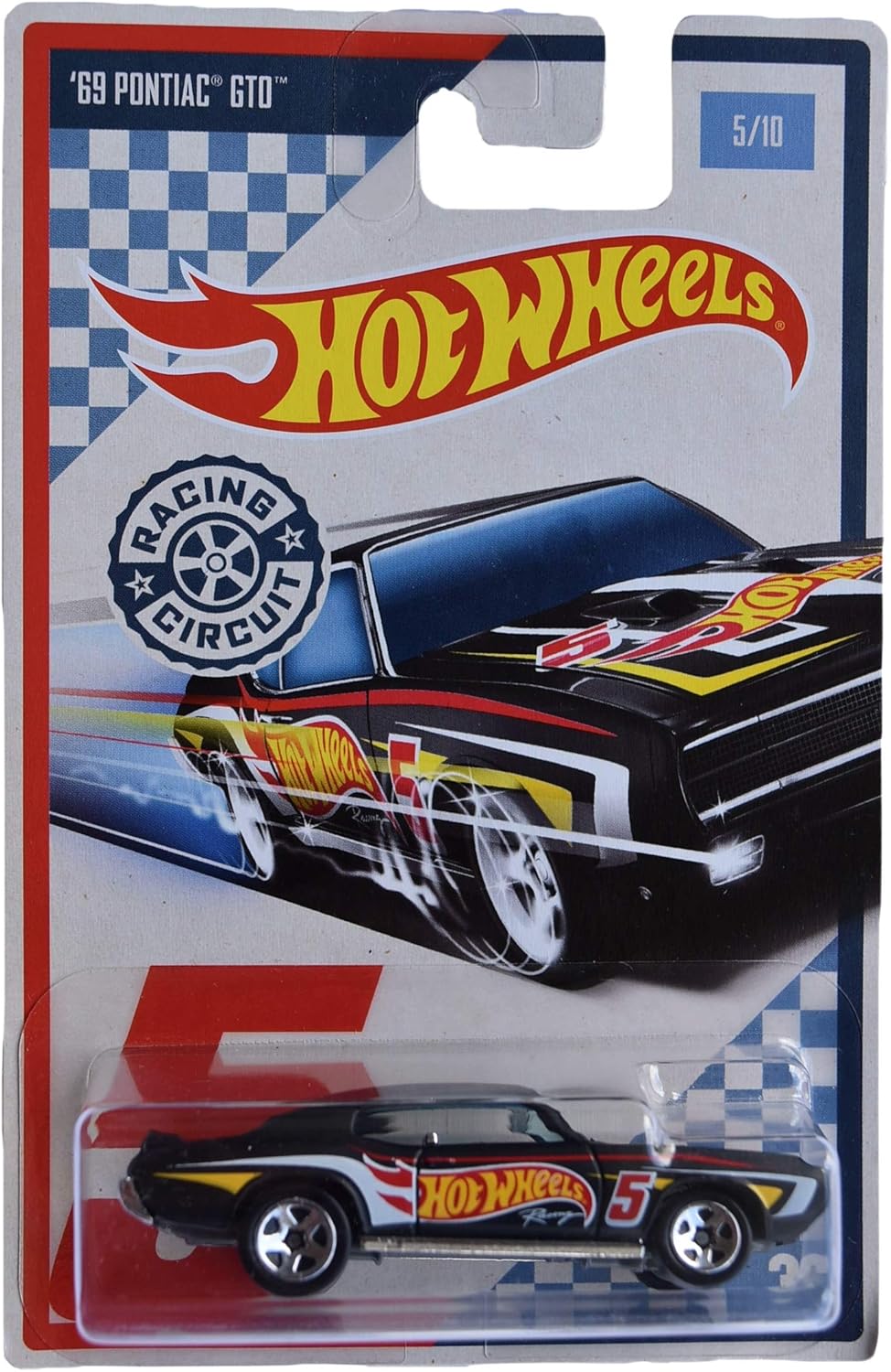 Hot Wheels Racing Circuit '69 Pontiac GTO 5/10, Black