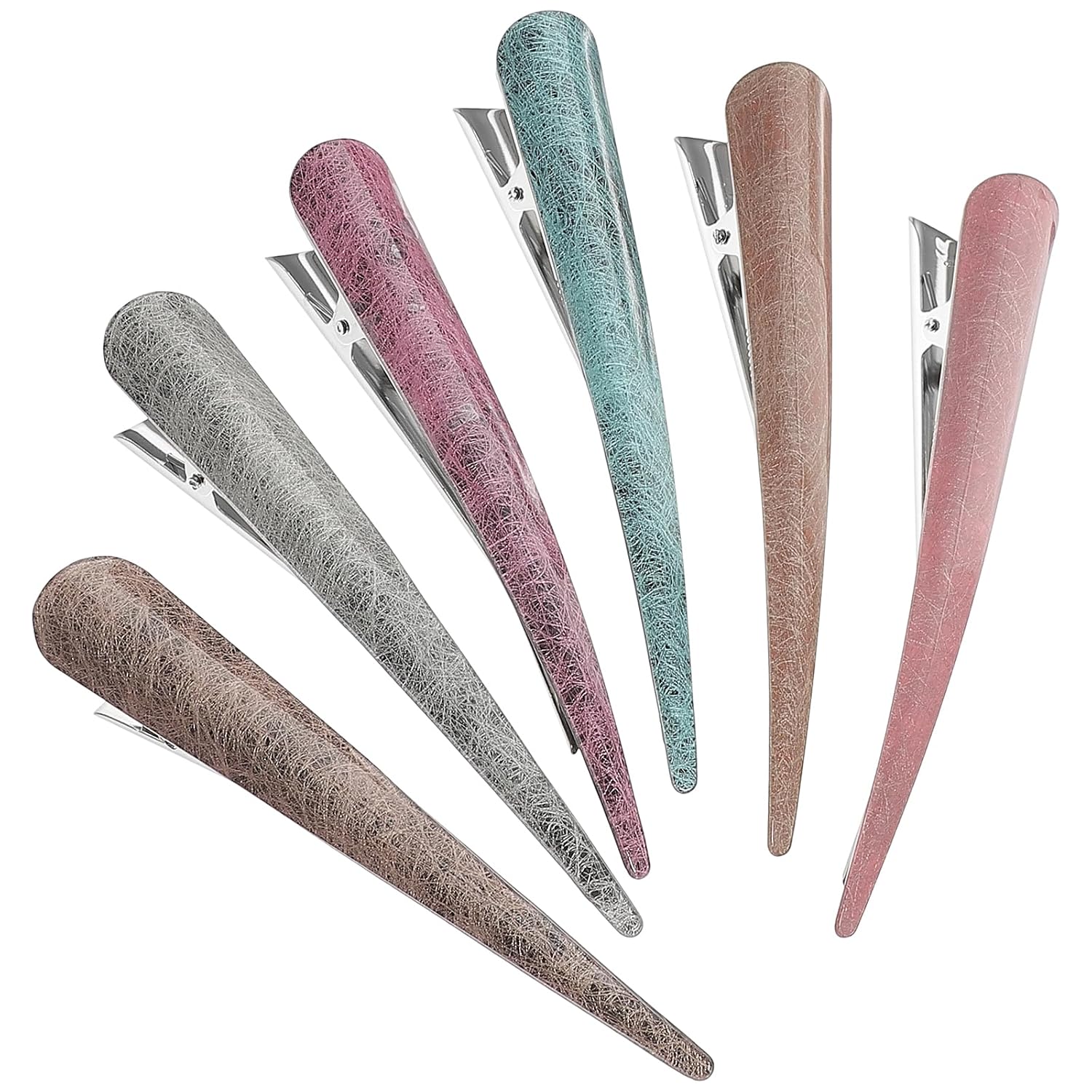 minkissy Ox Horn Hair Clips 6 pack Ponytail Clips for Women Hair Accessories for Daily Styling Travel Outings and Party Decoration