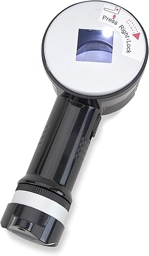 Miniatura 3 de Carson PRO Series MeasureLoupe 11.5x Lupa enfocable con luz LED y UV con escala de retícula y estuche de almacenamiento (CP-45)