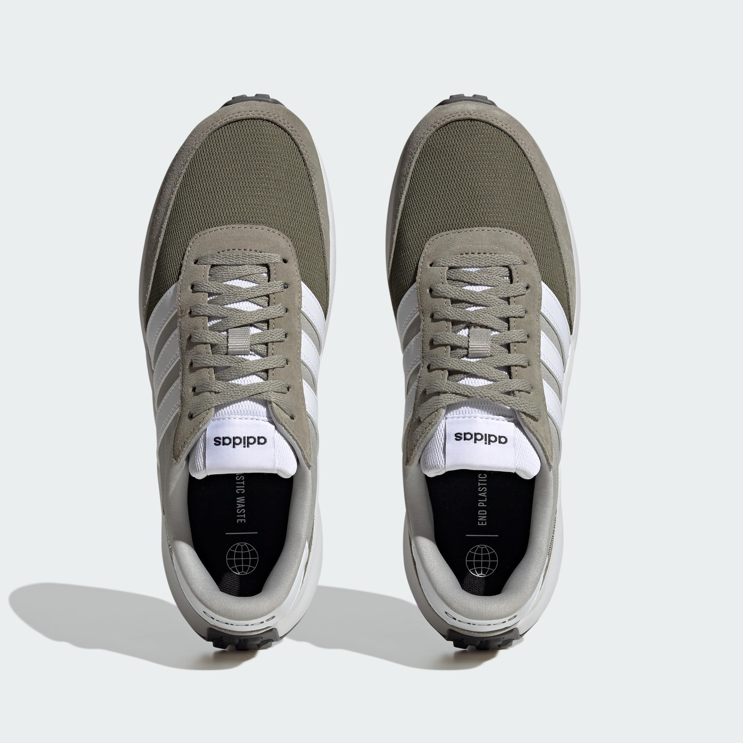 adidas Men's Sneaker: 3.5 Olive Cloud White Silver Pebble