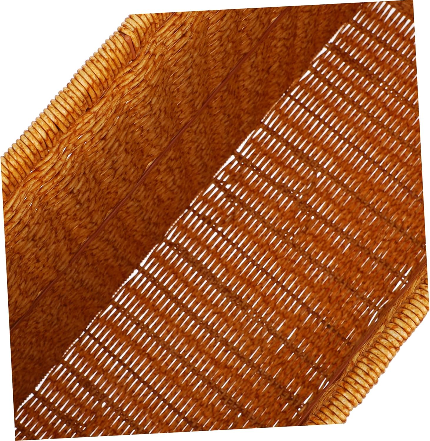 GLEAVI Handwoven Storage Basket Multi Use Woven Basket for Organizing Magazines Books and Items Fake Rattan Design for Home Decor and Desktop