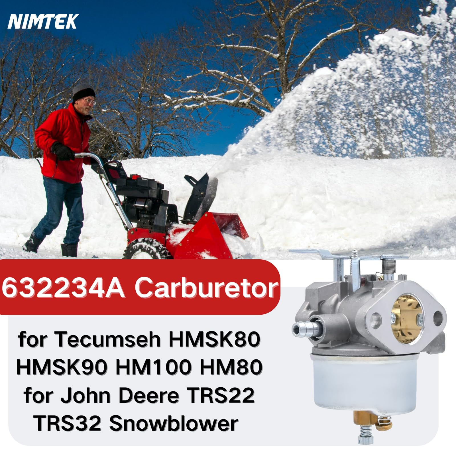 Rjpbk Kit Carburatore For Spazzaneve Con Valvola Di - Foto 3