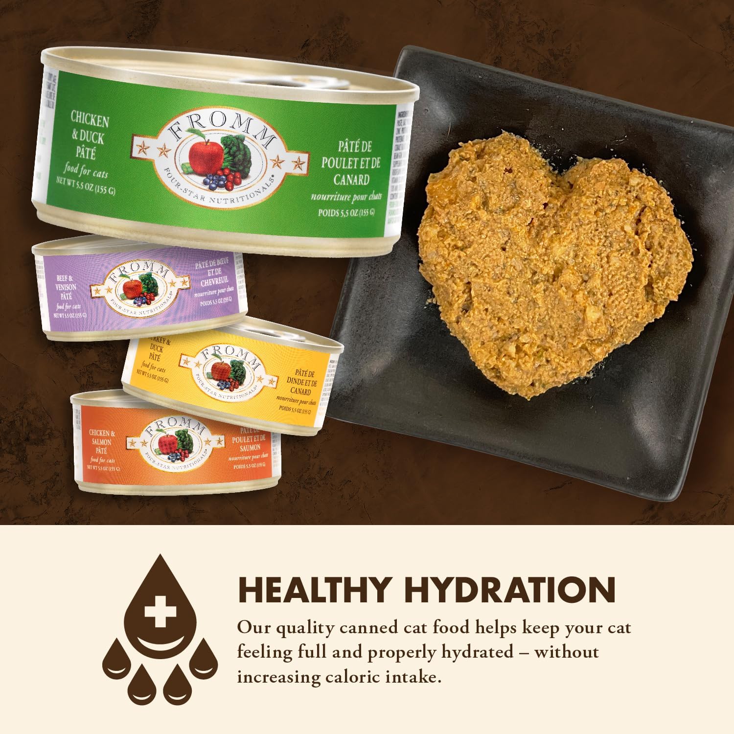 Fromm Four-Star Nutritionals Chicken & Duck Pate Cat Food - Premium Wet Cat Food - Chicken Recipe - Case of (12) 5.5 oz Cans