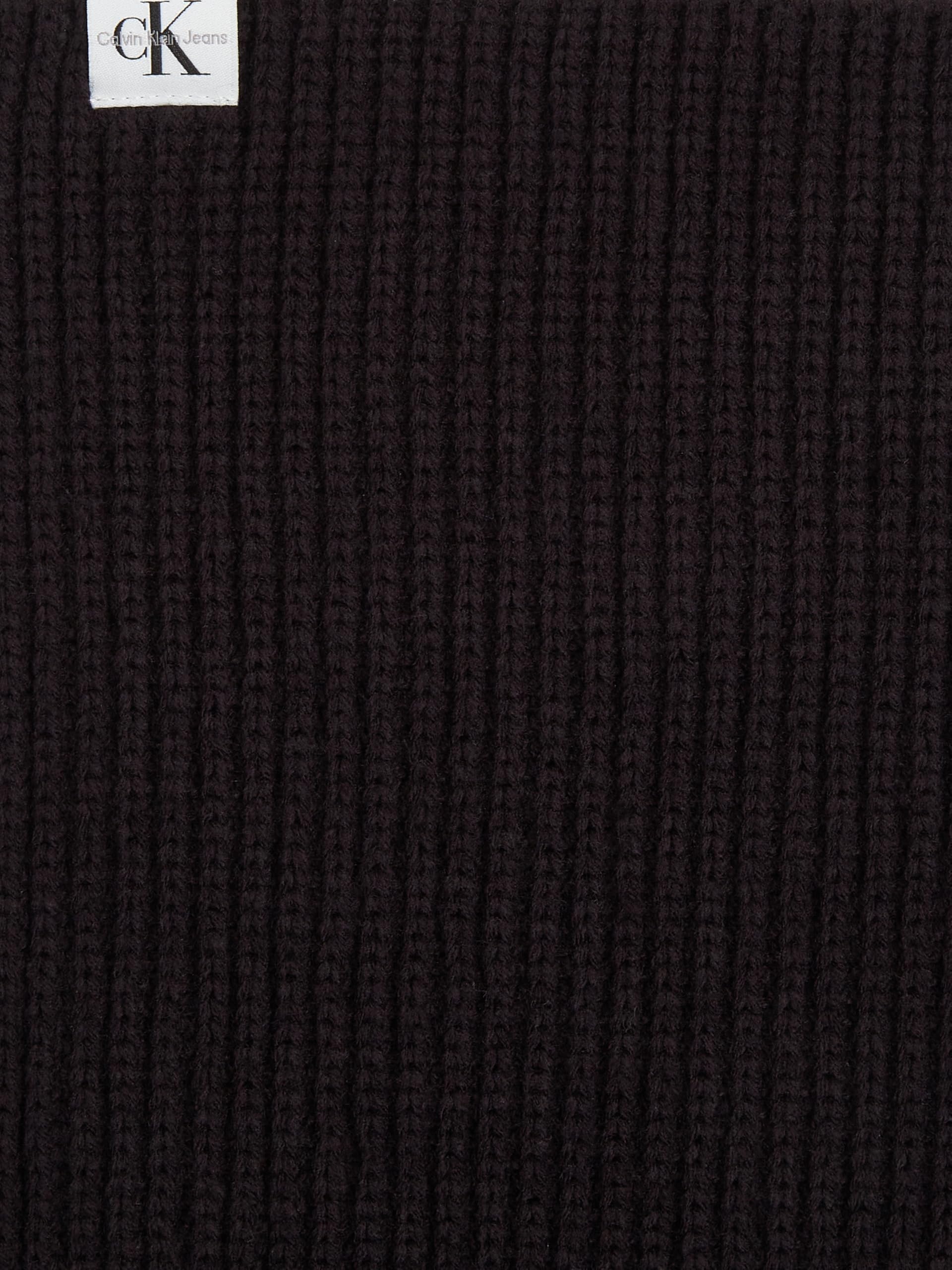 Calvin Klein Szalik unisex MONOGRAM RIB IU0IU00446 szalik o średniej wadze, czarny (Ck Black), jeden rozmiar, Czarny (Ck Black), rozmiar uniwersalny