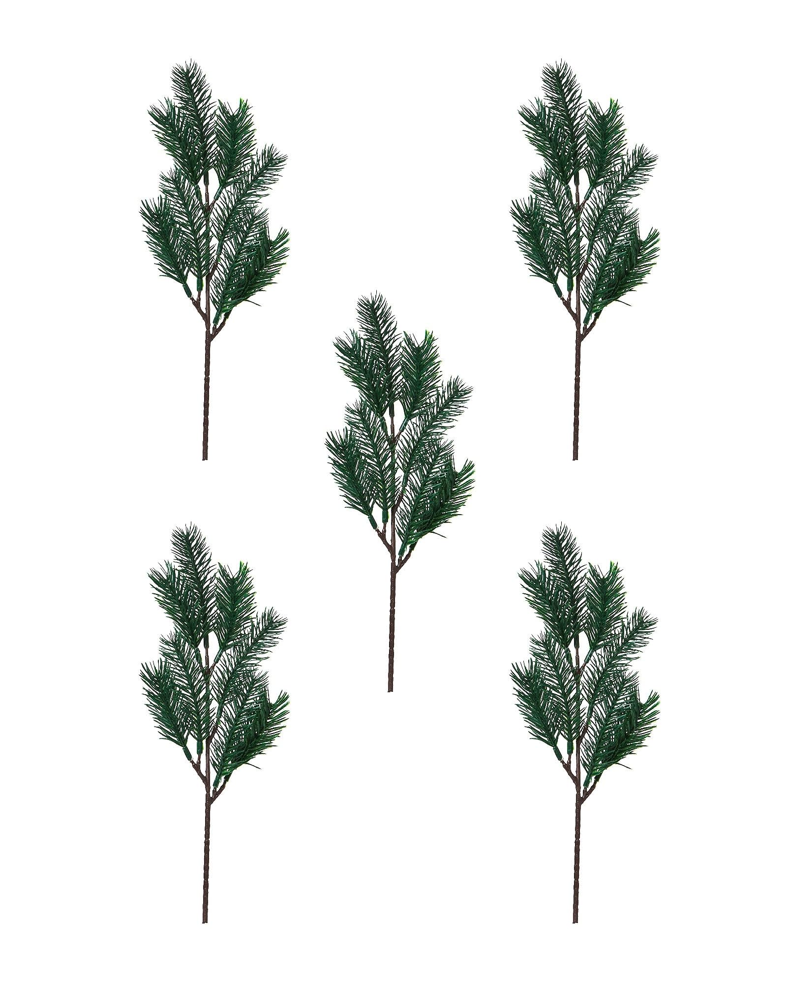 Werchristmas Green Set Of 5 Natural Spruce Picks, Pe Tips, 32 Cm – Flexible Branches For Christmas Trees & Wreaths