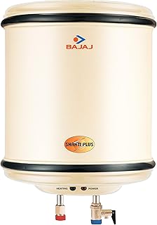 Bajaj Shakti Plus Storage 25-Litre Vertical Wall Mounted Water Heater (Ivory)