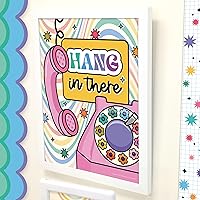 Vista 6 de Happily Ever Elementary Retro Remix 12-Piece Motivational Posters, 70s and 80s Groovy, Inspirational Wall Art With Positive Affirmations for