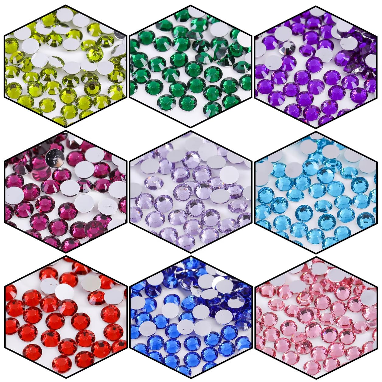 1440 Pcs SS20 5mm Flatback Rhinestones for Nails Art Crafts Glitter Round Gems Crystals DIY Clothes Shoes（Light Grey) - Image 2