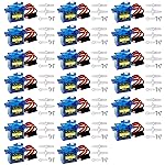 Sg90 9g Micro Servo Motor, Miuzei Mini Small Servos Motor Kit Metal Gear for Arduino RC Car Airplane Robot (20)