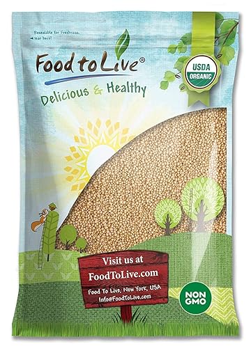 Vista 8 de Food to Live Grano de amaranto orgánico, 25 libras, sin OMG, 100% grano entero, kosher, vegano, semillas a granel