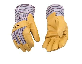 KINCO 1927-XXL Mens Lined Grain Pigskin Gloves, Heat Keep Lining, XX-Large, Golden