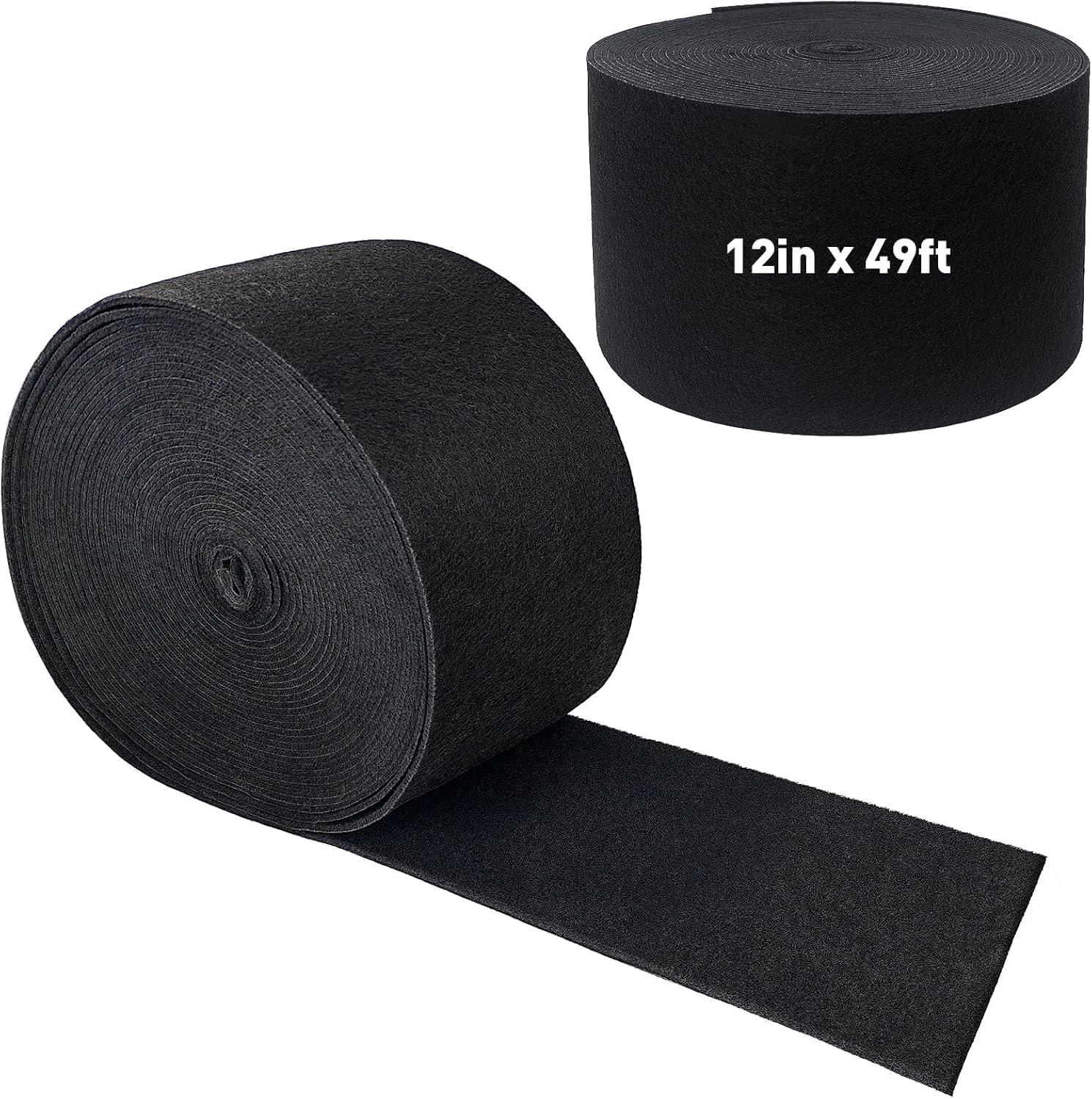 Boat Trailer Bunk Carpet – 8mm Thick Waterproof Marine Carpet Roll for Bunk Boards, Boat Lifts & Runners, Heavy-Duty Black Carpet for DIY Easy Installation