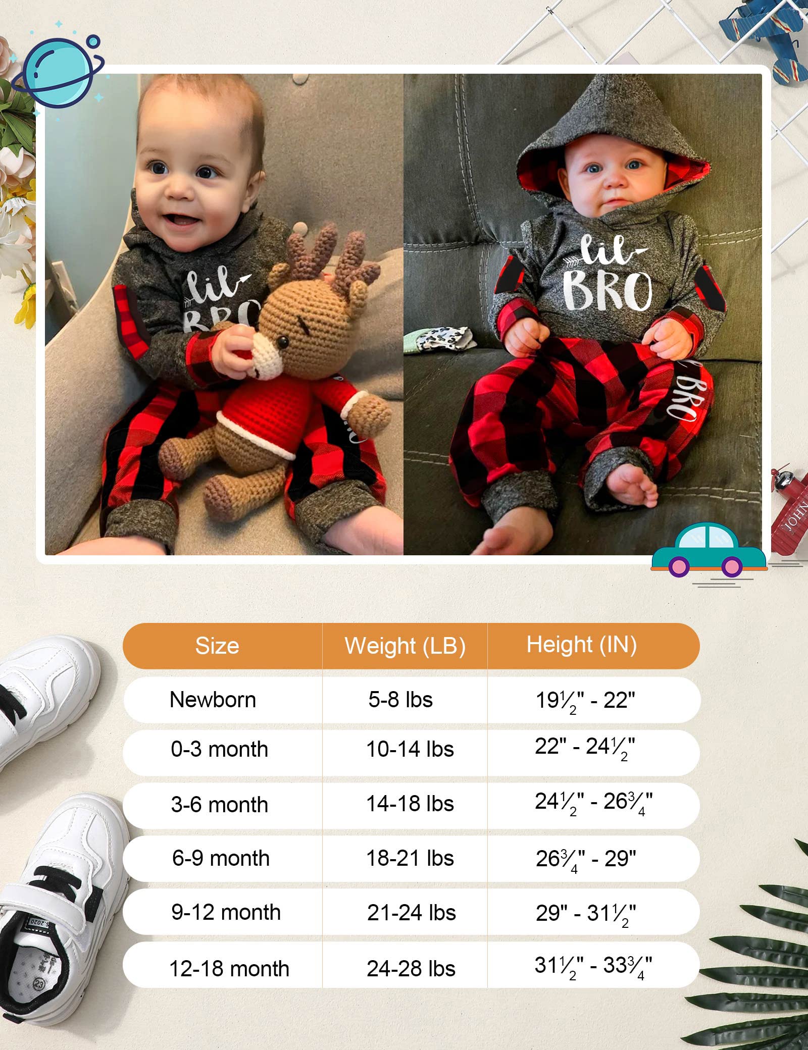 Fommy Baby - Jungen Baby Boy Clothes Babykleidung für Jungen (3er Pack)