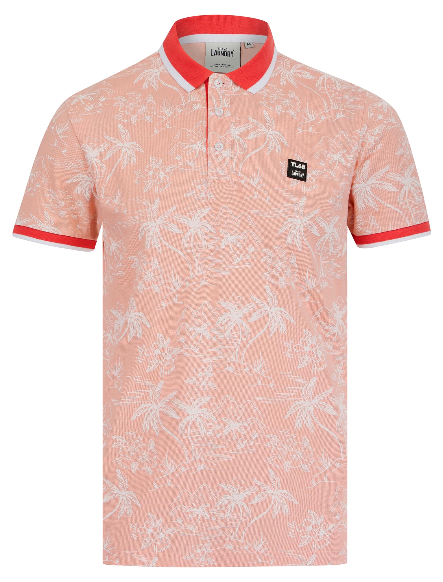 Tokyo Laundry Men's 'Milo' Cotton Blend Pique Tropical Hawaiian Print Polo Shirt