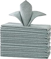 Vista 1 de H.VERSAILTEX Juego de 12 servilletas de tela texturizadas de lino (18 x 18 pulgadas), impermeables, extra suaves, gruesas, duraderas, reutilizables