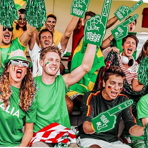 Miniatura 7 de 24 dedos de espuma gigantes y pompones, porristas de 18 pulgadas, somos el número 1, dedos de espuma de béisbol, dedos de espuma de equipo de