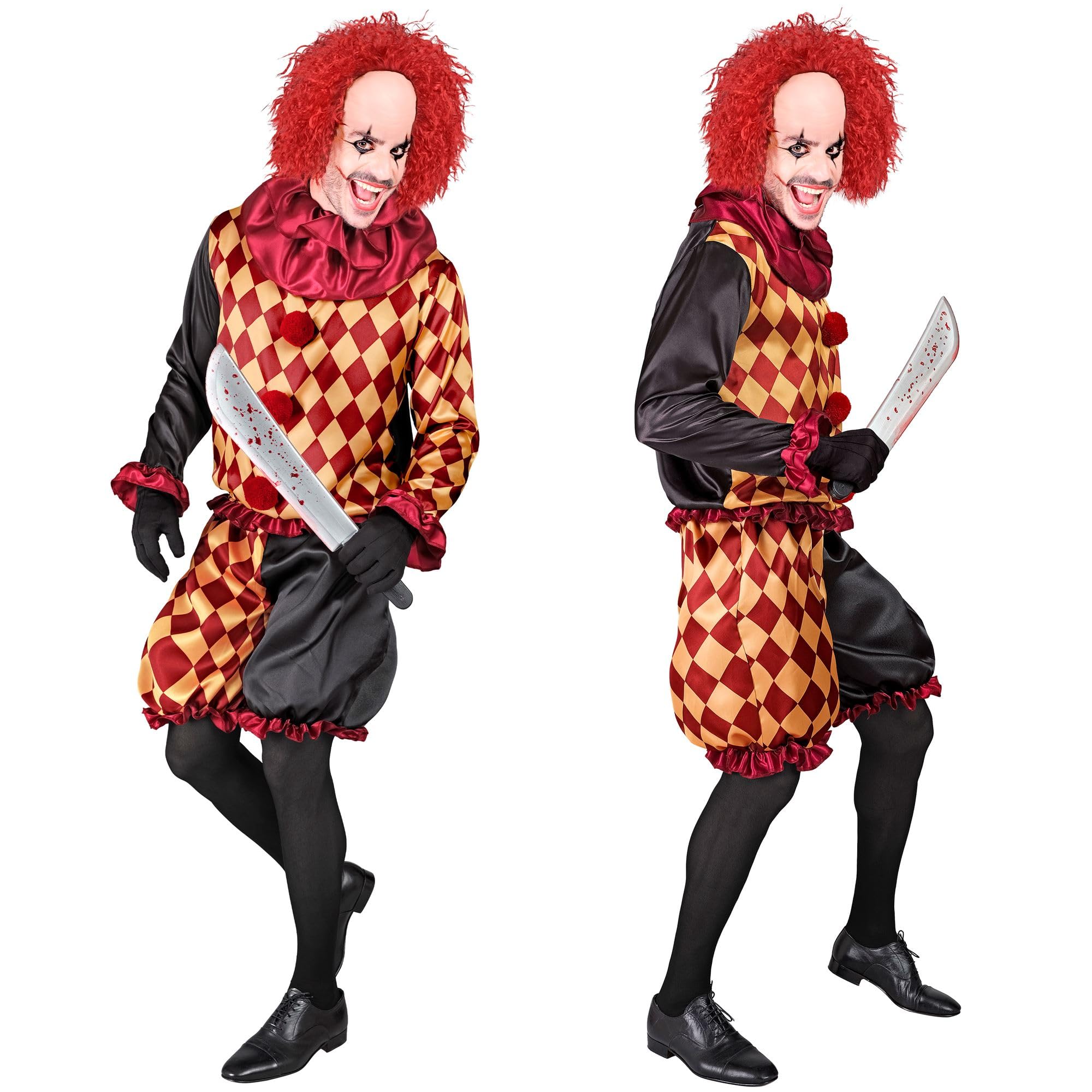 W WIDMANN MILANO Party Fashion - Horror Clown Psychopath Killer Halloween Fancy Dress Costume, Multicoloured, XXL - Image 2