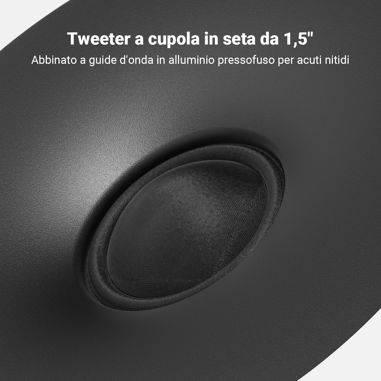Fosi Audio SP601 Casse Passive da Scaffale, 4Ω 160W Altoparlanti Stereo HiFi con Woofer Composito HybridCone da 6,5" e Tweeter a Cupola in Seta da 1,5" per Home Theater/Sala d'Ascolto (Coppia)