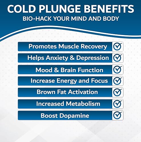 Miniatura 4 de Bañera de hielo para recuperación de atletas (tamaño XL) con aislamiento multicapa con cubierta para todo tipo de clima, piscina de inmersión extra