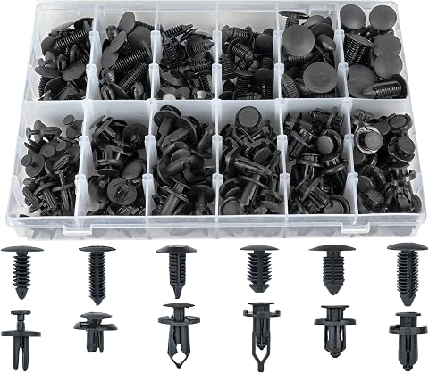 Sunplustrade 240 Pcs Bumper Clips Car Clips Plastic Rivets Fasteners Push Retainer Kit Most Popular Sizes Auto Push Pin Rivets Set for GM Ford Toyota Honda Chrysler