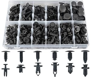 Sunplustrade 240 Pcs Bumper Clips Car Clips Plastic Rivets Fasteners Push Retainer Kit Most Popular Sizes Auto Push