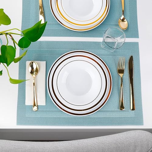 Miniatura 2 de FGSAEOR Manteles individuales, manteles individuales para cocina, comedor, resistentes al calor, antideslizantes, lavables, de PVC, fáciles de