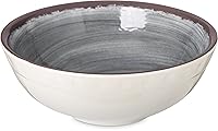 Vista 18 de Carlisle FoodService Products Mingle Cuenco de Plástico Reutilizable Cuenco de Cereales con Estilo de Cerámica para Hogar y Restaurante, Melamina