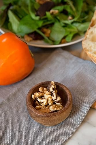 Miniatura 2 de Ironwood Gourmet Taza para condimentos de acacia, 2.75 x 2.75 x 1.5 pulgadas, marrón