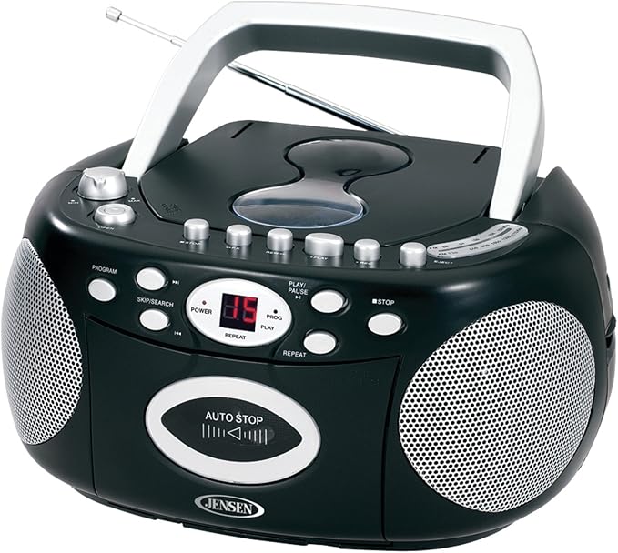 Jensen CD540 Portable Stereo Compact Disc Cassette Recorder