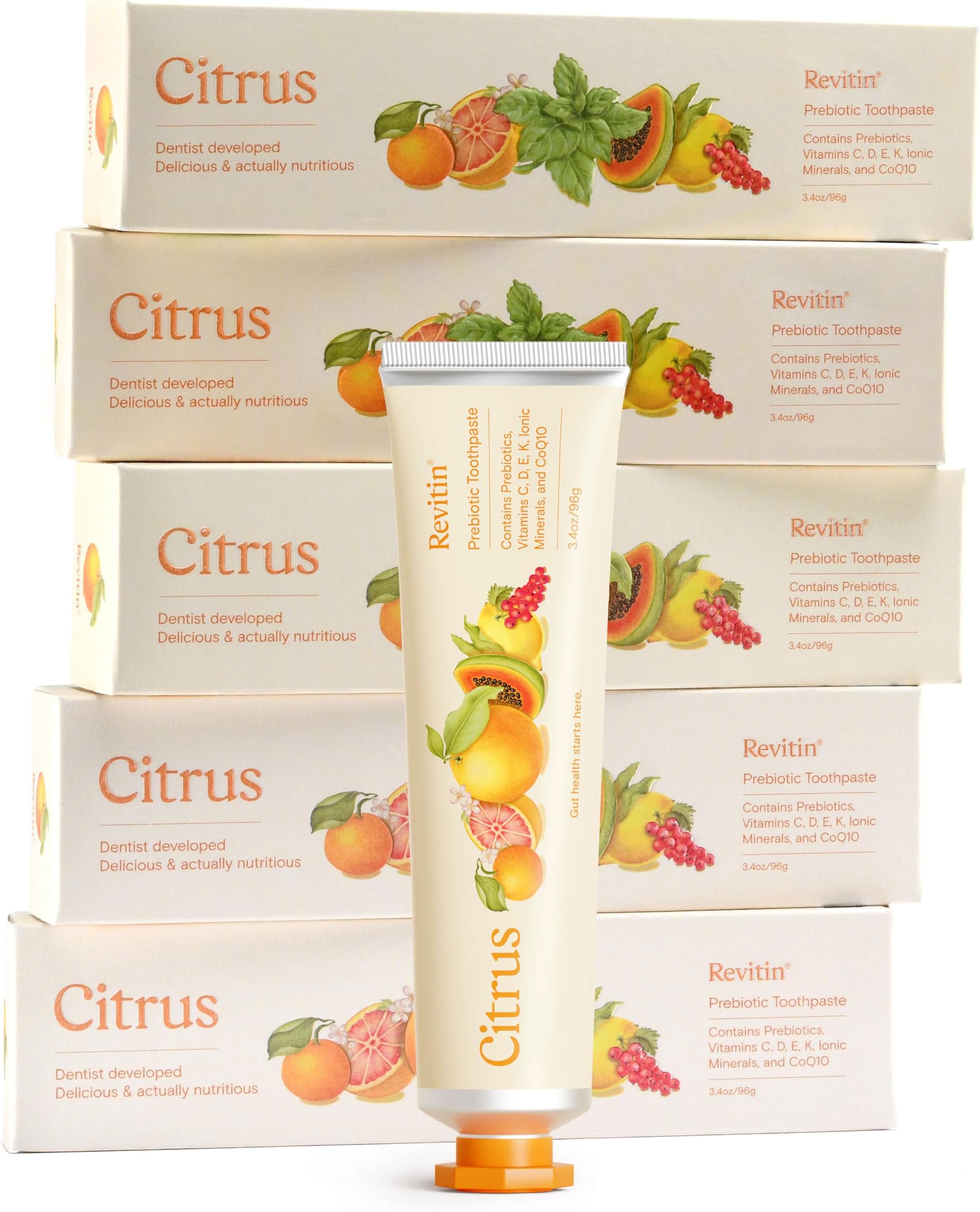 Revitin Natural Toothpaste and Prebiotic Oral Therapy (5 pack)