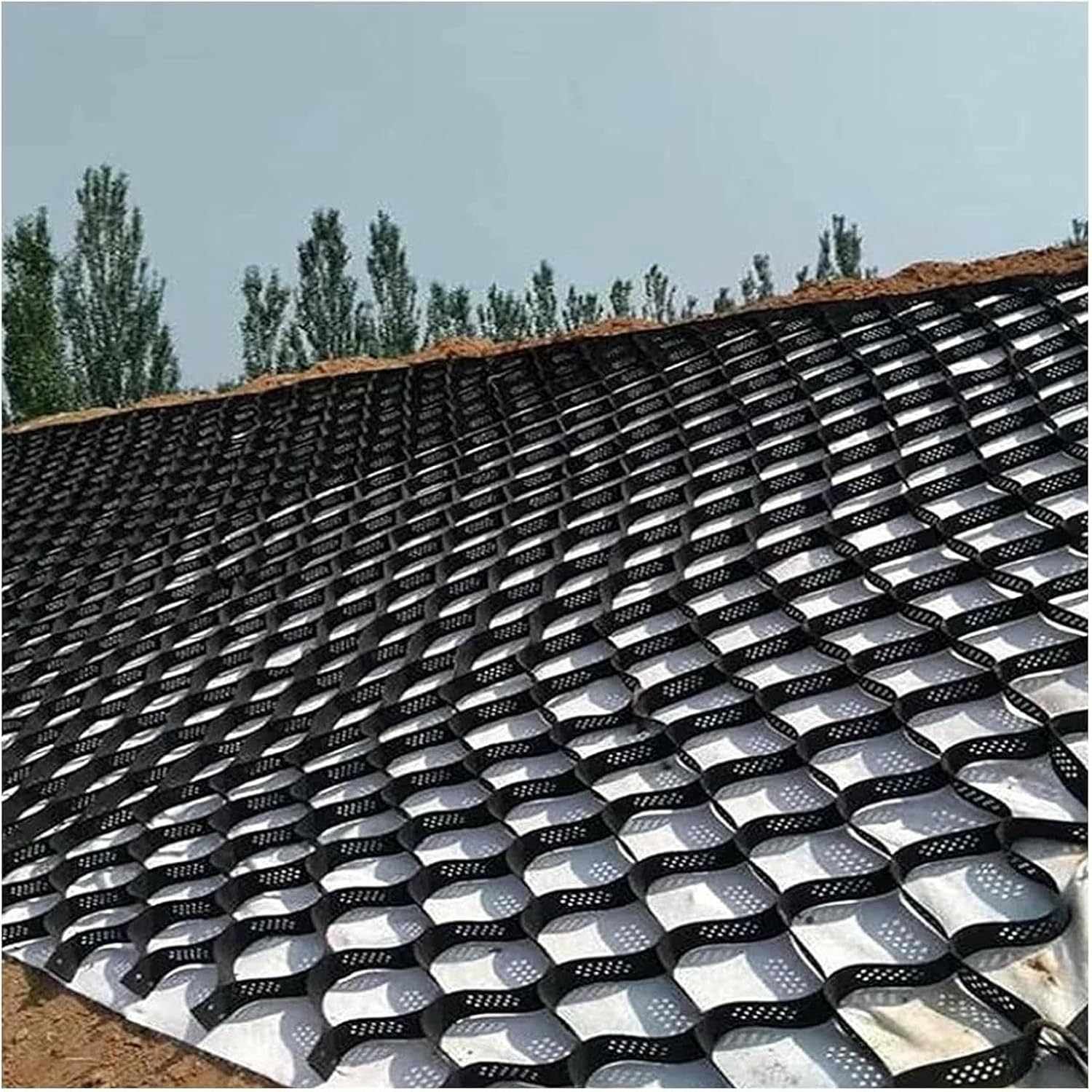 Gravel Ground Grid Sidewalks Ground Grid Stabilizer 2 Inch for Gravel/Cement/Sand，Cuttable Geo Grid Paver for Garden, Shed Base, Driveway & Patios, Filled Load 3000KG(1m x 3m (3.3X10ft))