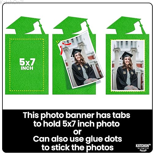Miniatura 3 de KatchOn, Cartel de fotos de graduación verde 2024  grande, 10 pies, cartel de graduación 2024  Cartel de graduación de fieltro  Cartel de graduación
