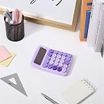 Mr. Pen- Mechanical Switch Calculator, 12 Digits, Large LCD Display, Purple Calculator Big Buttons
