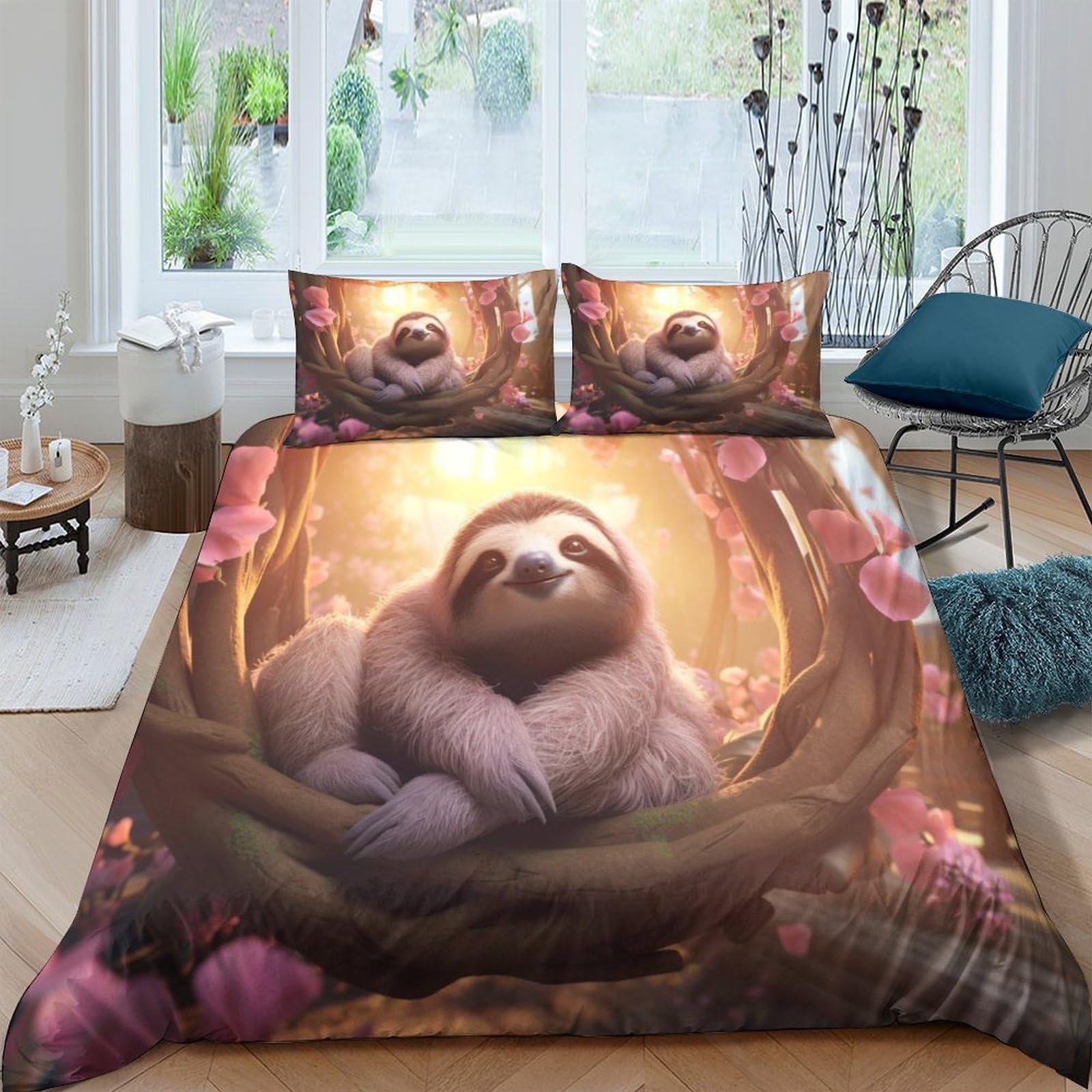 Ensemble de literie microfibre paresseux IOFEER 220x240cm pour un lit King sans pli