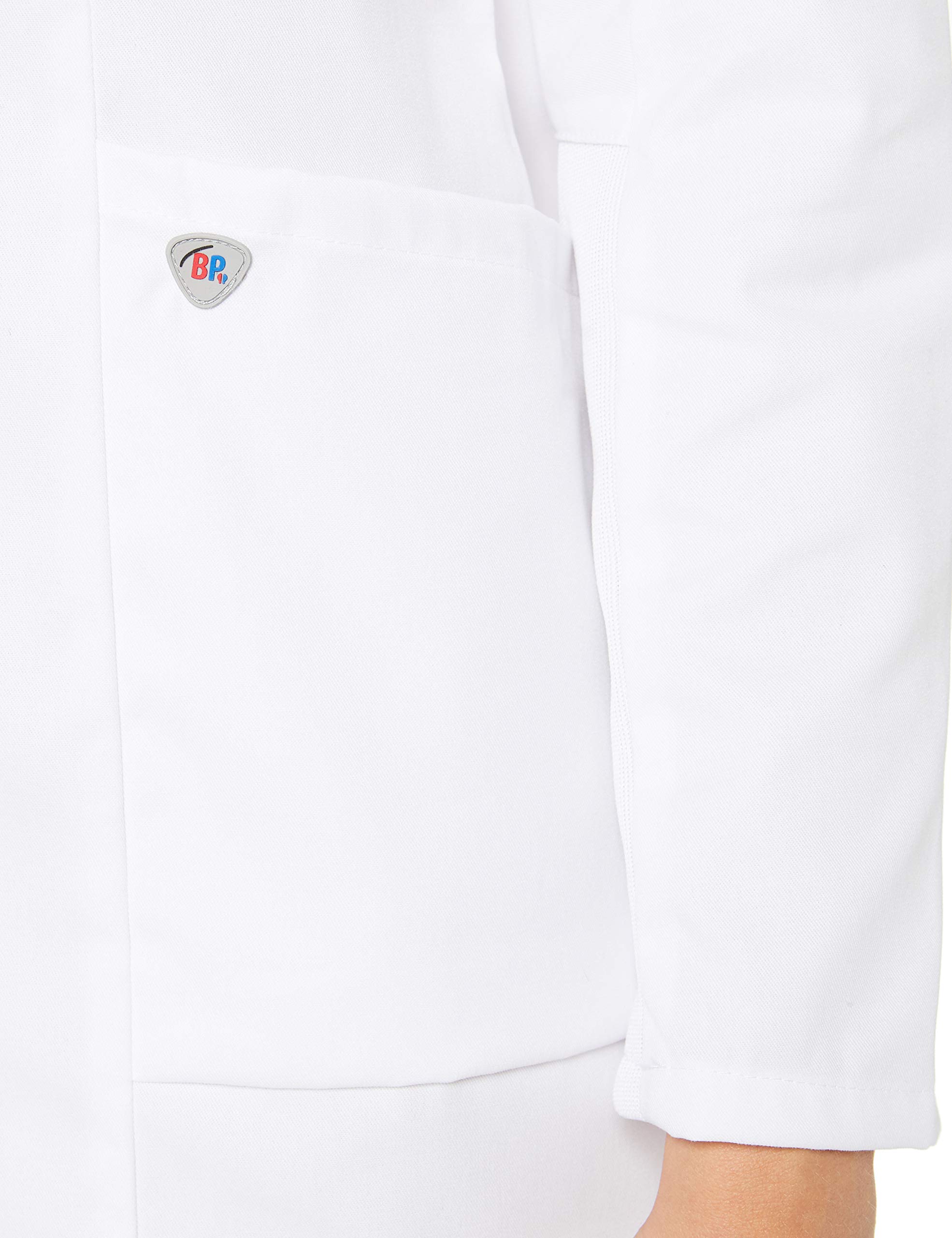 BP 1746-684-21-34n - Bata de médico para mujer, manga larga, con insertos elásticos, 200,00 g/m², mezcla de tela con elástico, color blanco, 34N