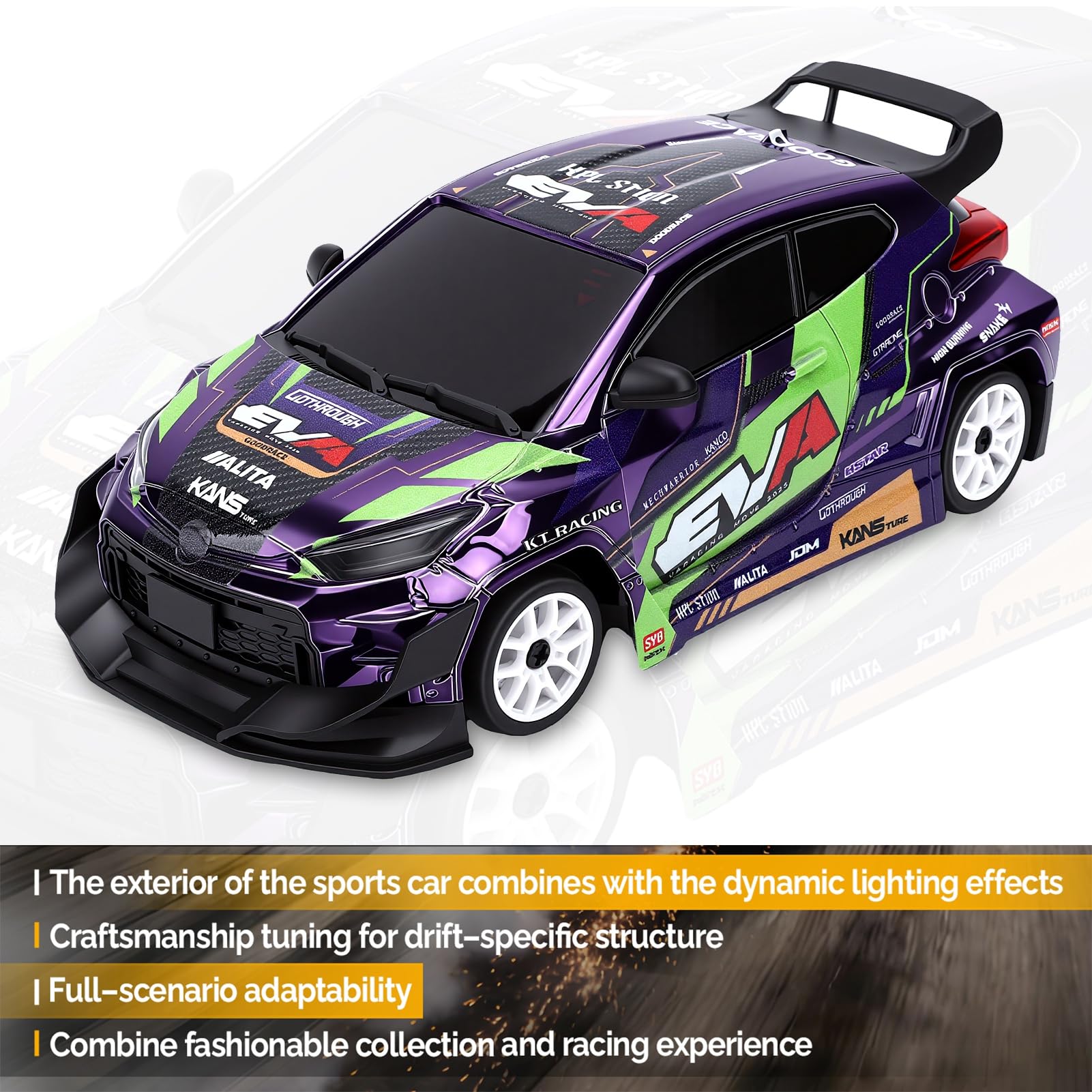 RC Drift Car 1/24 Escala 4WD Coche de carreras con control remoto