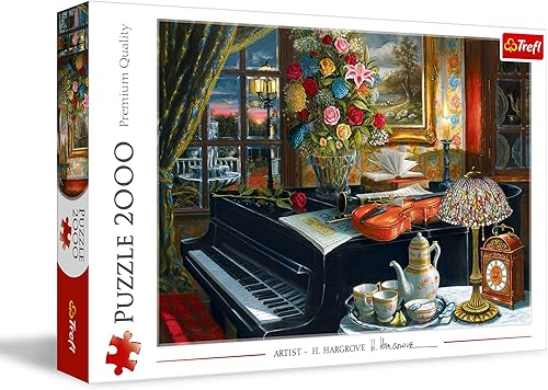 Trefl Sounds of Music - Rompecabezas de 2000 piezas con impresión roja de 38 x 27 pulgadas, rompecabezas de bricolaje, diversión creativa,