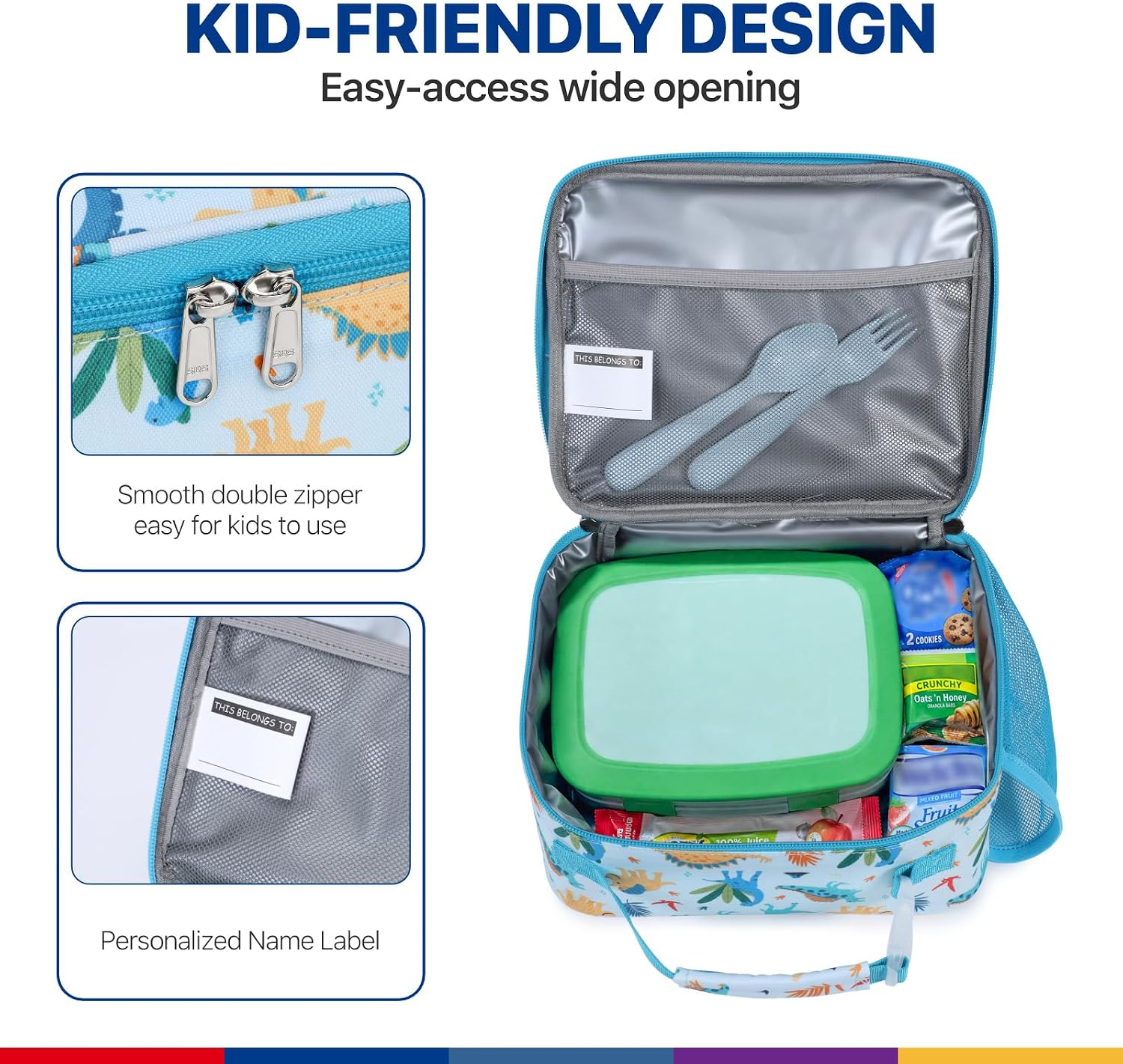 Bagseri Kids Lunch Bag Boys Insulated