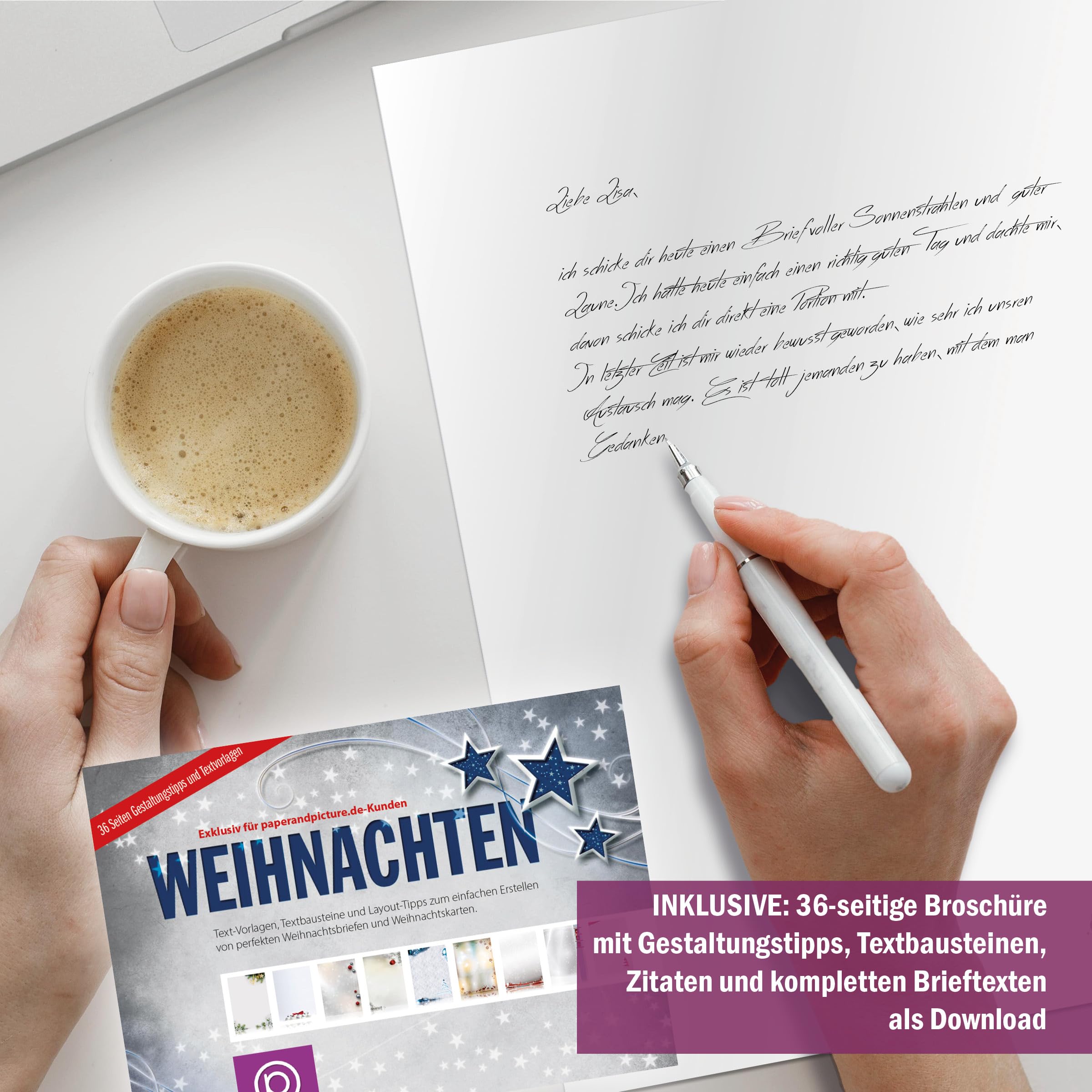 Weihnachtsbriefpapier | Weihnachts-Wunschbaum | Briefpapier | Kuverts | Weihnachtspapier | edel | modern (100 Blatt 100 Kuv.)