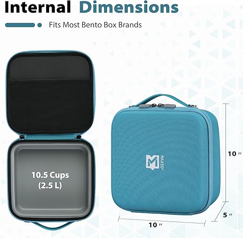 Miniatura 6 de Lonchera aislada para niños y adultos, lonchera pequeña para el trabajo de oficina escolar, triple capa de aislamiento para mantener el calor y