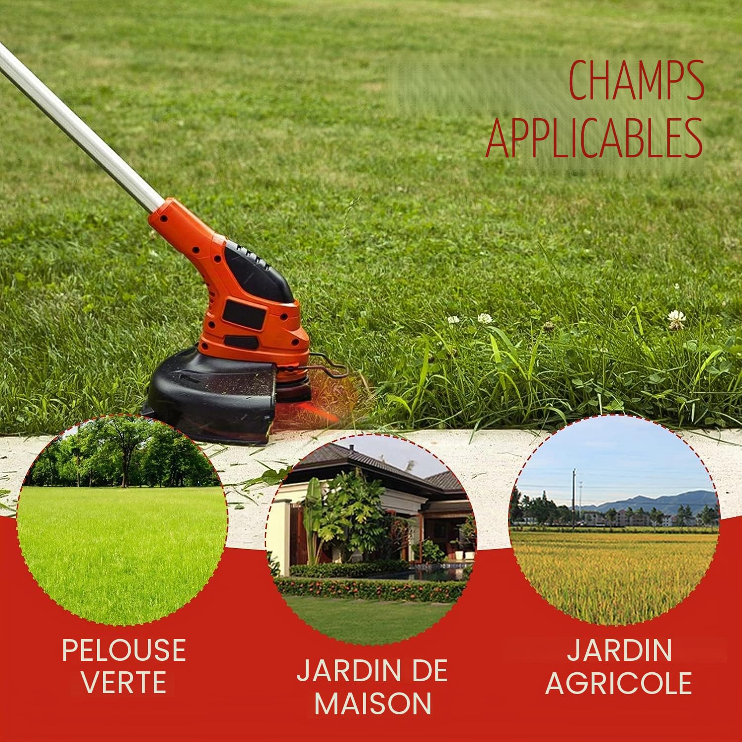 Lot de 50 lames en plastique PA6 compatibles avec les coupe-bordures Ferrex, lames de rechange pour coupe-bordure sans fil Ferrex Aldi