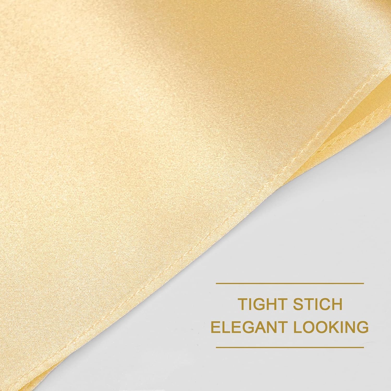 Selected Hanky 100% Pure Silk Pocket Square Solid Color Gold