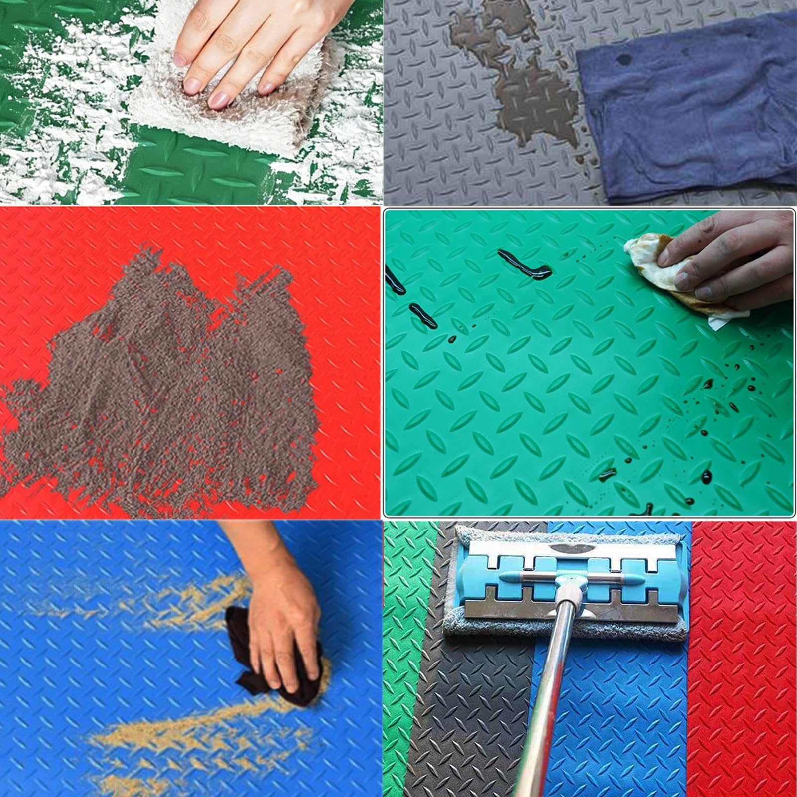 Rollos De Caucho For Pisos, 1x1m,1x3m,1.2x3m,1.3x5m,1.5x6m, Tapete De Estacionamiento Resistente De Grado Comercial, Fácil Deslizamiento, For Remolque De(Grey,1.5x3m/4.9x9.8ft)