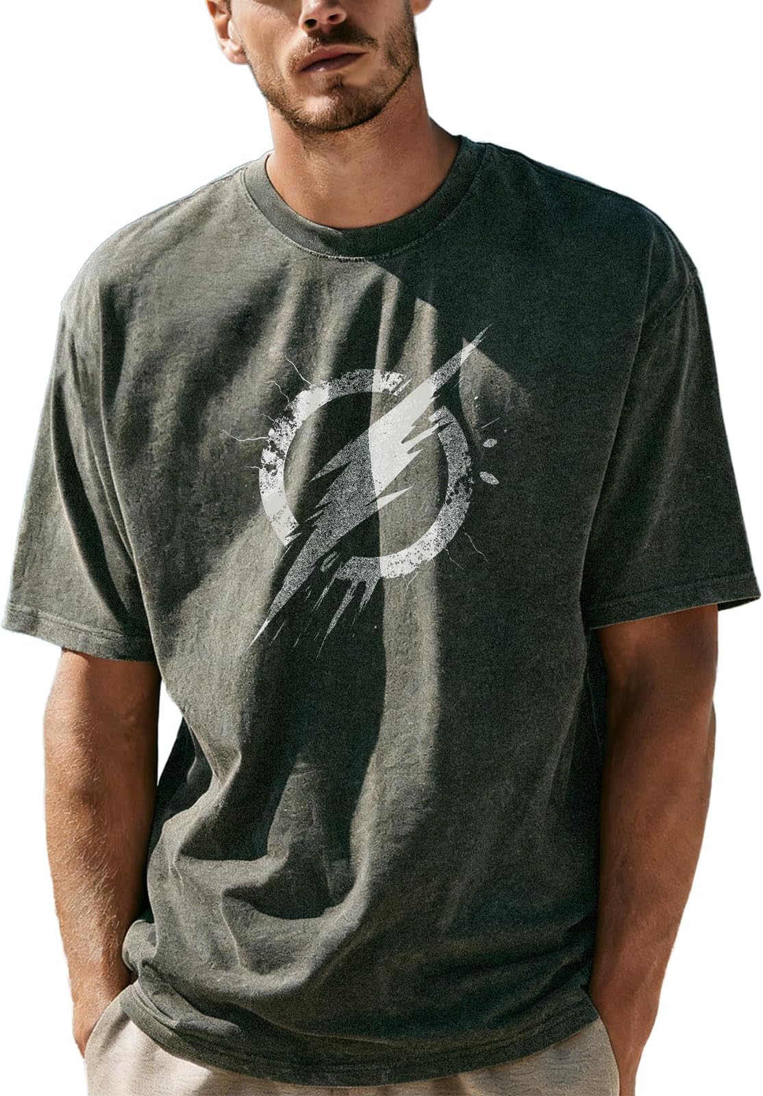 - Summer Graphic Cotton T-Shirts for Men Casual Tees Washed Streetwear Crewneck Short Sleeve Tops