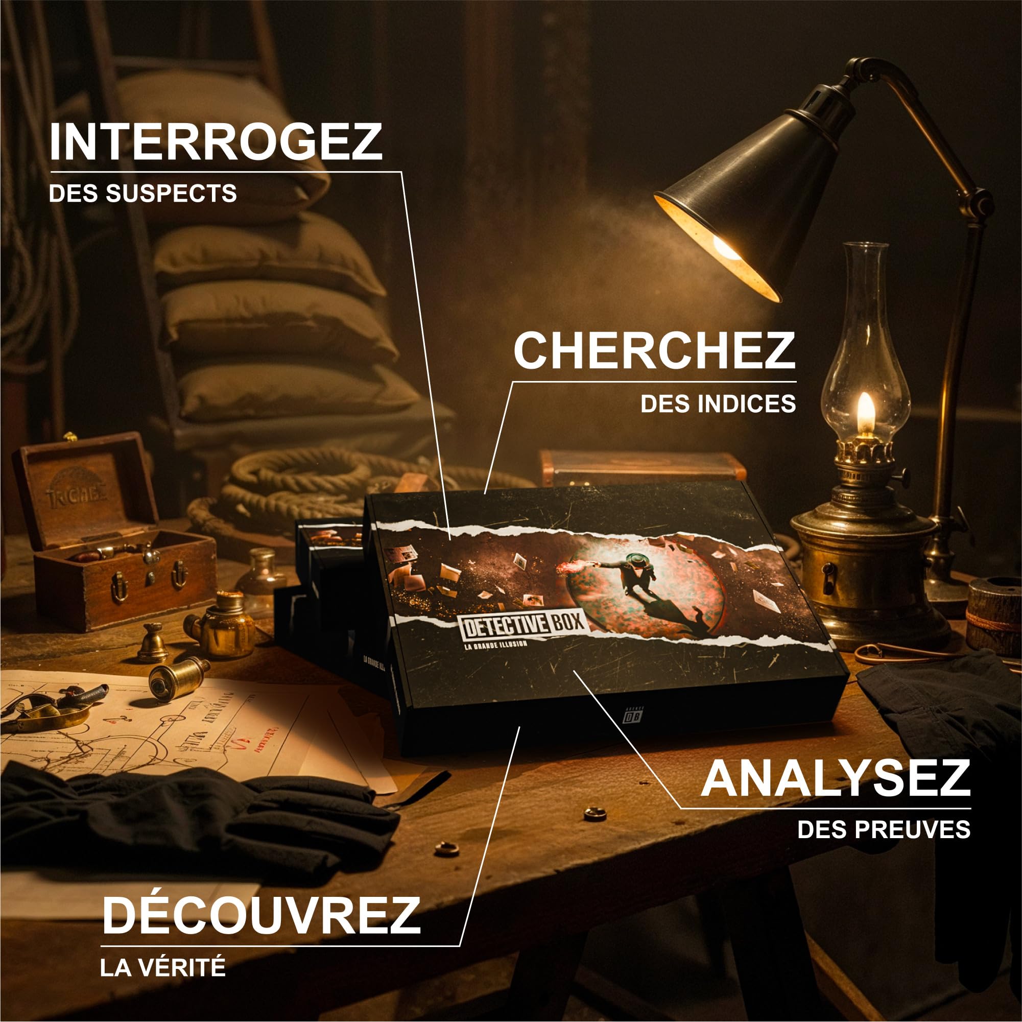 La Grande Illusion - Enquête immersive à Paris en 1947 – Jeu d’Investigation & énigmes historiques - Escape Game narratif (3h de Jeu, 1 à 5 Joueurs, dès 14 Ans, Connexion Internet)