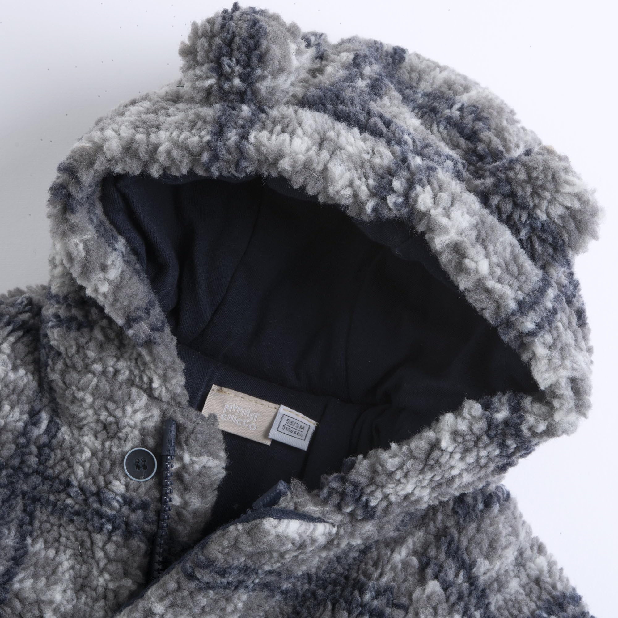 Chicco Baby-Jungen Jacke Warme Winterjacke mit Abnehmbarer Kapuze