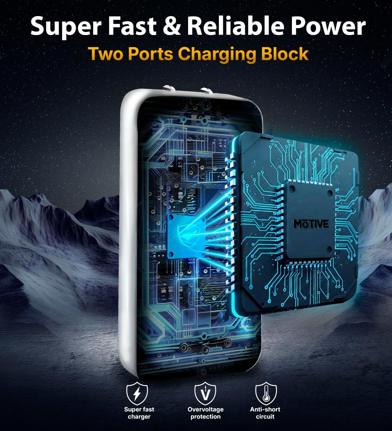 MOTIVE Designed for iPhone 16 Pro Max Case with Belt Clip & Flat Wall Charger 35W, Magnetic Case Magsafe Compatible, Heavy Duty and Quad Layer, Super Fast Charger USB C & USB A