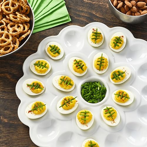 Miniatura 8 de Everyday White by Fitz and Floyd Flower - Bandeja de 24 huevos de 13.75 pulgadas